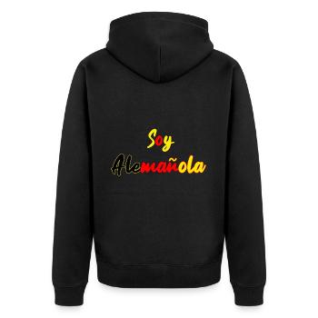 German-Spanish Spanish Spanish Gift - Unisex Premium Organic Zip Hoodie - black - Back - Nico (187cm)