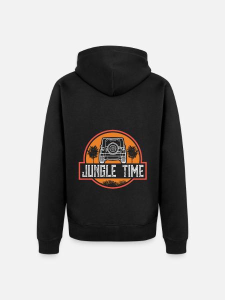 Safari Big Five - Unisex Premium Organic Zip Hoodie - black