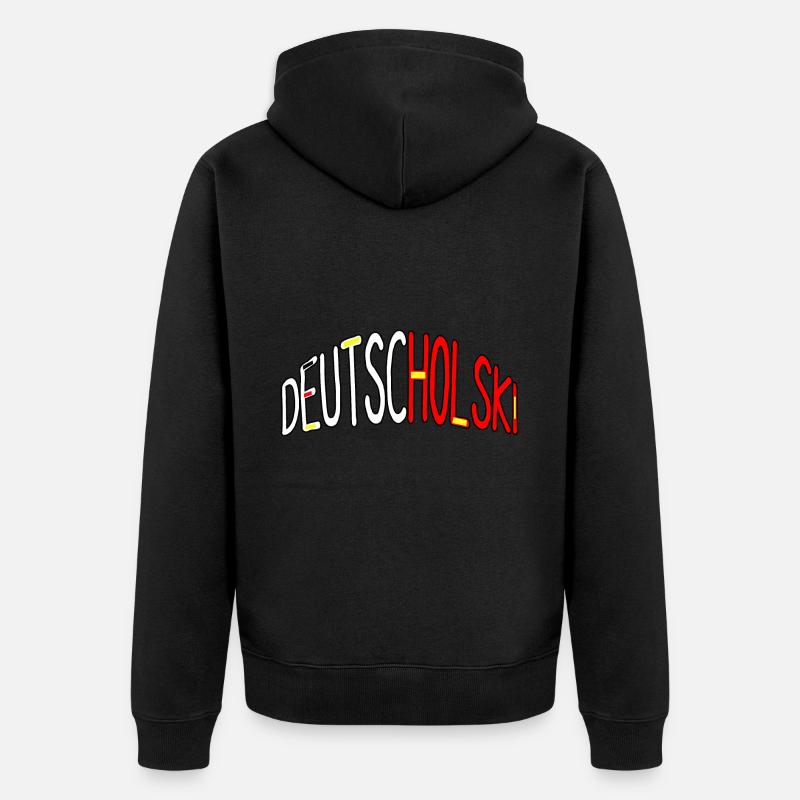 Deutsch-Pole polnisch Polen-Reise Deutscholski - Unisex Premium Bio Zip Hoodie - Schwarz