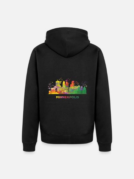 Minneapolitan Skyline Minneapolis - Unisex Premium Organic Zip Hoodie -