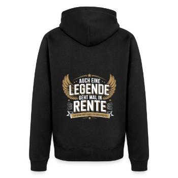 Même une légende prend sa retraite - Veste à capuche bio Premium Unisexe - noir - Dos - Nico (187cm)