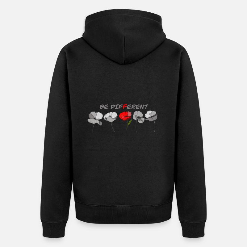 Be different - Veste à capuche bio Premium Unisexe - noir