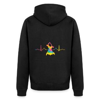Heartbeat Viennese Waltz Ballroom Dances - Unisex Premium Organic Zip Hoodie - black - Back - Nico (187cm)