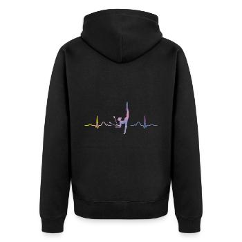 Clubs de gymnastique Gymnastique rythmique ECG - Veste à capuche bio Premium Unisexe - noir - Dos - Nico (187cm)