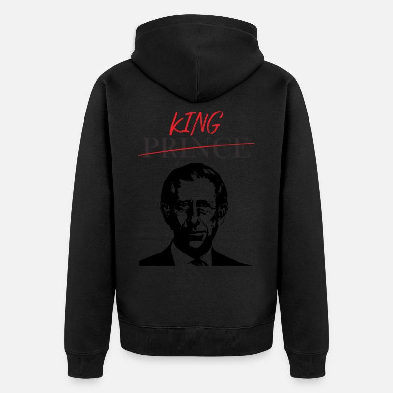 JE SUIS LE ROI MAINTENANT - Veste à capuche bio Premium Unisexe - noir