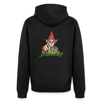 Elfe V.1 - Veste à capuche bio Premium Unisexe - noir - Dos - Nico (187cm)