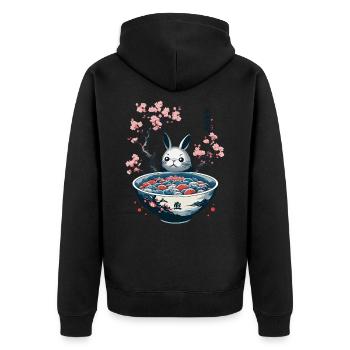 Japon Kawaii Candy Yokai Ukiyo-E Vintage - Veste à capuche bio Premium Unisexe - noir - Dos - Nico (187cm)
