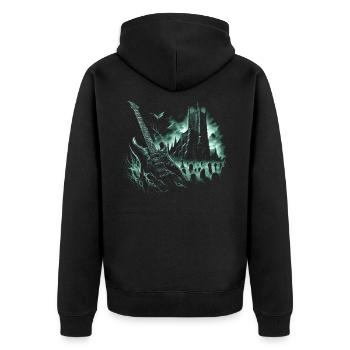Musique Black Metal - Veste à capuche bio Premium Unisexe - noir - Dos - Nico (187cm)