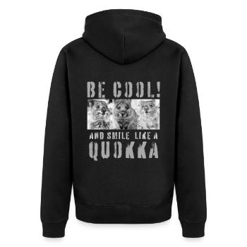 Soyez cool et souriez comme un Quokka (2) - Veste à capuche bio Premium Unisexe - noir - Dos - Nico (187cm)