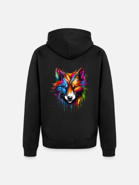 Magic Fox - Unisex Premium Bio Zip Hoodie - Schwarz