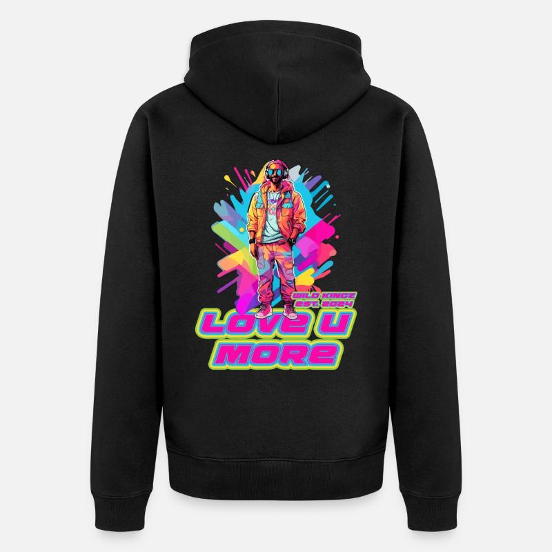 Amour - Veste à capuche bio Premium Unisexe - noir