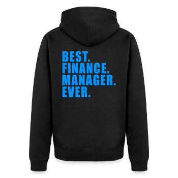 MEILLEUR GESTIONNAIRE FINANCIER JAMAIS GIFT BANKER MBA - Veste à capuche bio Premium Unisexe - noir - Dos - Nico (187cm)