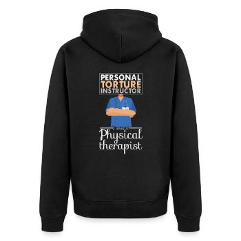 Physiothérapeute Orthophonie et massothérapie Chir - Veste à capuche bio Premium Unisexe - noir - Dos - Nico (187cm)