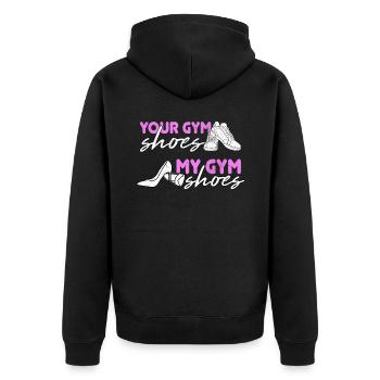 Ballet Ballerina Pole Dancer Line Dance Tap Dance - Unisex Premium Bio Zip Hoodie - Schwarz - Hinten - Nico (187cm)