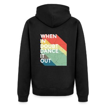 Ballet Ballerina Pole Dancer Line Dance Tap Dance - Unisex Premium Bio Zip Hoodie - Schwarz - Hinten - Nico (187cm)