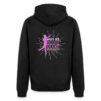 Ballet Ballerina Pole Dancer Line Dance Tap Dance - Unisex Premium Bio Zip Hoodie - Schwarz - Hinten - Nico (187cm)