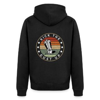 Ballet Ballerina Pole Dancer Line Dance Tap Dance - Unisex Premium Bio Zip Hoodie - Schwarz - Hinten - Nico (187cm)