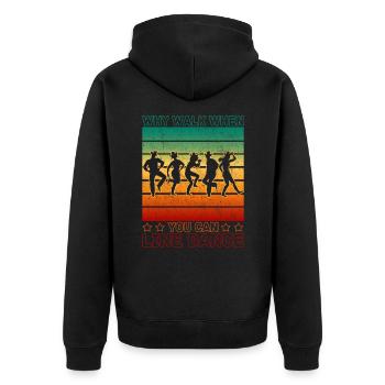 Ballet Ballerina Pole Dancer Line Dance Tap Dance - Unisex Premium Bio Zip Hoodie - Schwarz - Hinten - Nico (187cm)