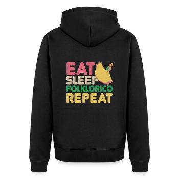 Ballet Ballerina Pole Dancer Line Dance Tap Dance - Unisex Premium Bio Zip Hoodie - Schwarz - Hinten - Nico (187cm)