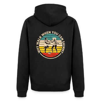 Ballet Ballerina Pole Dancer Line Dance Tap Dance - Unisex Premium Bio Zip Hoodie - Schwarz - Hinten - Nico (187cm)