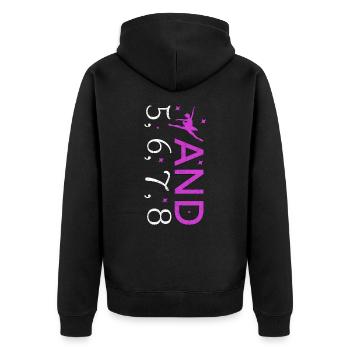 Ballet Ballerina Pole Dancer Line Dance Tap Dance - Unisex Premium Bio Zip Hoodie - Schwarz - Hinten - Nico (187cm)