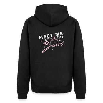 Ballet Ballerina Pole Dancer Line Dance Tap Dance - Unisex Premium Bio Zip Hoodie - Schwarz - Hinten - Nico (187cm)