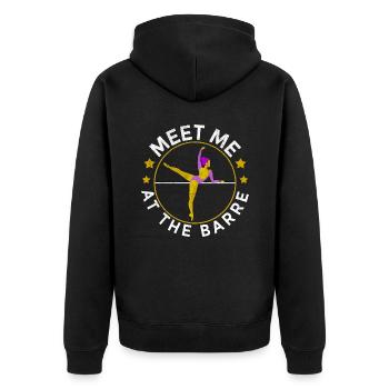 Ballet Ballerina Pole Dancer Line Dance Tap Dance - Unisex Premium Bio Zip Hoodie - Schwarz - Hinten - Nico (187cm)