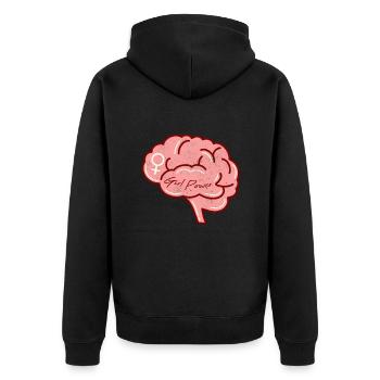 Feminist Feminism Women Empowerment Gender Girls - Unisex Premium Organic Zip Hoodie - black - Back - Nico (187cm)
