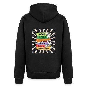 Feminist Feminism Women Empowerment Gender Girls - Unisex Premium Organic Zip Hoodie - black - Back - Nico (187cm)