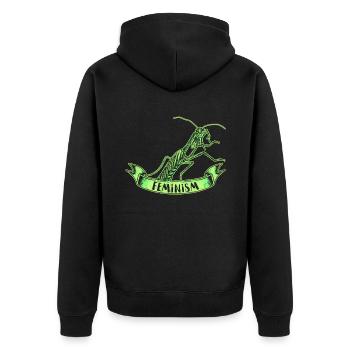 Feminist Feminism Women Empowerment Gender Girls - Unisex Premium Organic Zip Hoodie - black - Back - Nico (187cm)