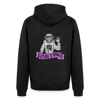 Feminist Feminism Women Empowerment Gender Girls - Unisex Premium Organic Zip Hoodie - black - Back - Nico (187cm)