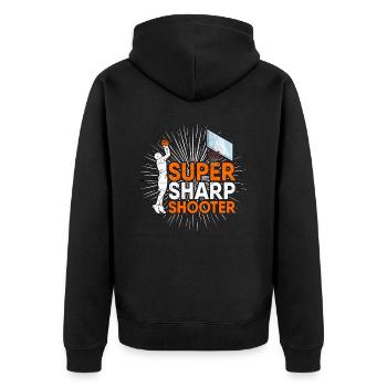 Super Sharp Shooter Basketball Hoops Ball Dunk - Veste à capuche bio Premium Unisexe - noir - Dos - Nico (187cm)