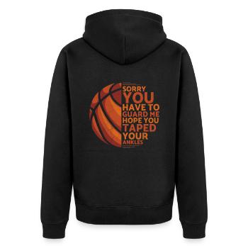 Guard Me Taped Ankles Basketball Hoops Ball Dunk - Veste à capuche bio Premium Unisexe - noir - Dos - Nico (187cm)
