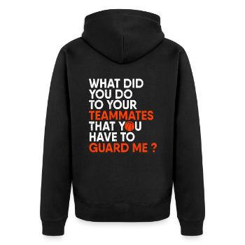 Guard Me Teammates Basketball Hoops Ball Dunk - Veste à capuche bio Premium Unisexe - noir - Dos - Nico (187cm)