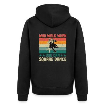 Ballet Ballerina Pole Dancer Line Dance Tap Dance - Unisex Premium Bio Zip Hoodie - Schwarz - Hinten - Nico (187cm)