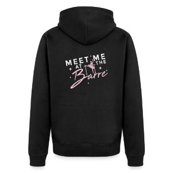 Ballet Ballerina Pole Dancer Line Dance Tap Dance - Unisex Premium Bio Zip Hoodie - Schwarz - Hinten - Nico (187cm)