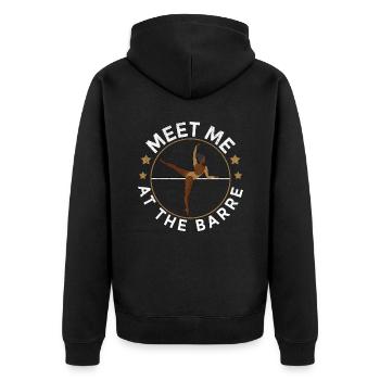Ballet Ballerina Pole Dancer Line Dance Tap Dance - Unisex Premium Bio Zip Hoodie - Schwarz - Hinten - Nico (187cm)
