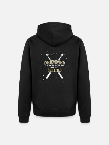 Percussion Drums Drummer Woodwind Snare Music Drum - Unisex Premium Organic Zip Hoodie - black
