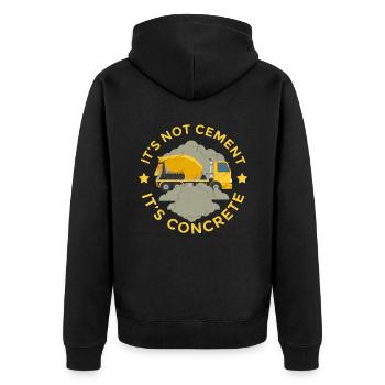 Construction Trucks Forklift Operator Truck Driver - Unisex Premium Bio Zip Hoodie - Schwarz - Hinten - Nico (187cm)