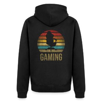Chaise de jeu Gamer s’asseoir dans Freedom Kingdom - Veste à capuche bio Premium Unisexe - noir - Dos - Nico (187cm)
