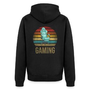 Chaise de jeu Gamer s’asseoir dans Freedom Kingdom - Veste à capuche bio Premium Unisexe - noir - Dos - Nico (187cm)