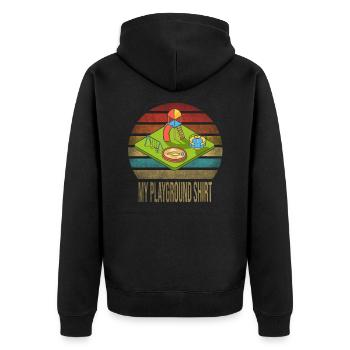 Kids Playground Fun Time Play Party - Unisex Premium Organic Zip Hoodie - black - Back - Nico (187cm)