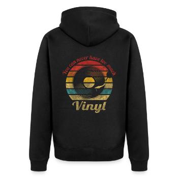Vous ne pouvez jamais avoir trop de Vinyl Retro Vintage - Veste à capuche bio Premium Unisexe - noir - Dos - Nico (187cm)