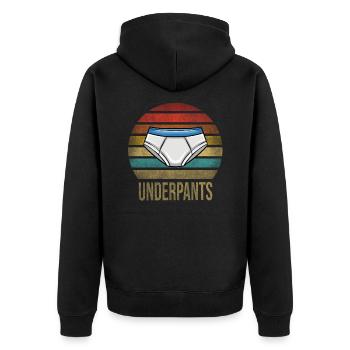 Underwear Slip Underpants Laundry Day - Unisex Premium Organic Zip Hoodie - black - Back - Nico (187cm)