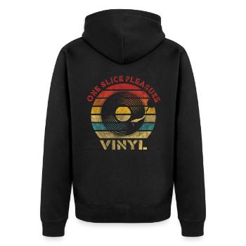 One Slice Pleasure Vinyl Musique Vintage Rétro - Veste à capuche bio Premium Unisexe - noir - Dos - Nico (187cm)