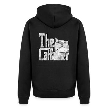 Cat Dad The Catfather Crazy Cat Father Kitty Daddy - Veste à capuche bio Premium Unisexe - noir - Dos - Nico (187cm)