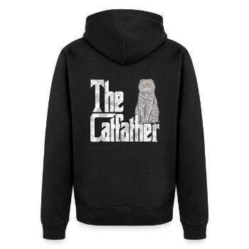 Cat Dad The Catfather Crazy Cat Father Kitty Daddy - Veste à capuche bio Premium Unisexe - noir - Dos - Nico (187cm)