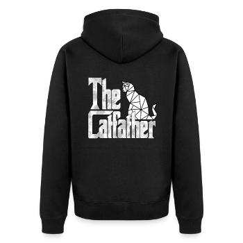 Cat Dad The Catfather Crazy Cat Father Kitty Daddy - Veste à capuche bio Premium Unisexe - noir - Dos - Nico (187cm)