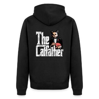 Cat Dad The Catfather Crazy Cat Father Kitty Daddy - Veste à capuche bio Premium Unisexe - noir - Dos - Nico (187cm)
