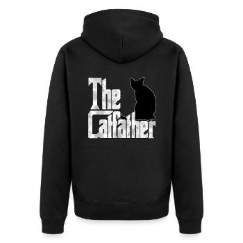 Cat Dad The Catfather Crazy Cat Father Kitty Daddy - Veste à capuche bio Premium Unisexe - noir - Dos - Nico (187cm)